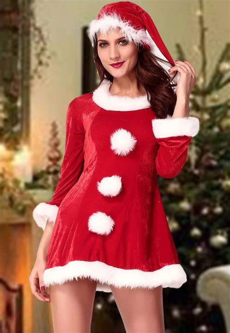 sexy santa cosplay|Amazon.com: Female Santa Costume